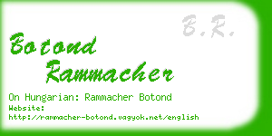 botond rammacher business card